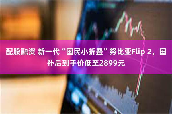 配股融资 新一代“国民小折叠”努比亚Flip 2，国补后到手价低至2899元