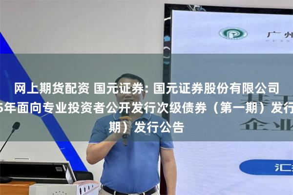 网上期货配资 国元证券: 国元证券股份有限公司2025年面向专业投资者公开发行次级债券（第一期）发行公告